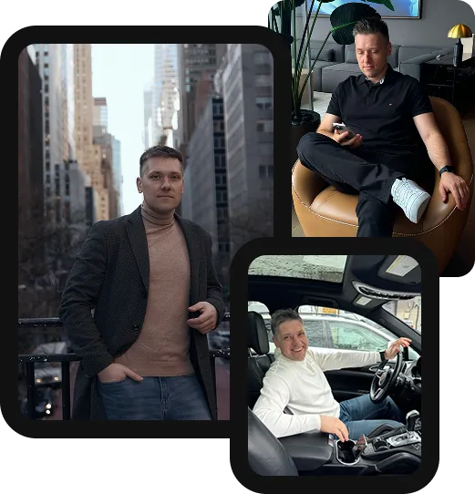 Sergey Utlik in New York, in the office and behind the wheel